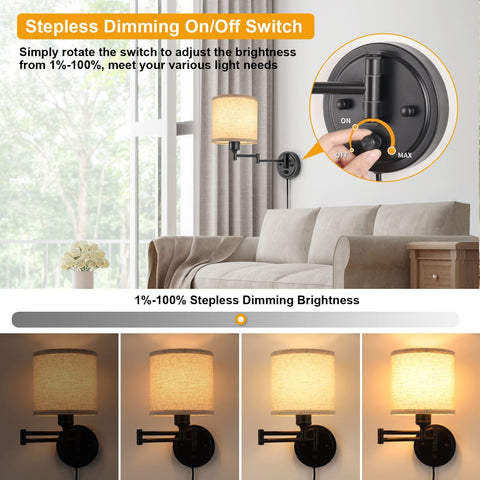 GOODATE ENCOMLI plug-in wall light with versatile installation options