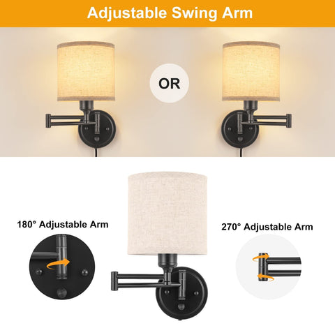 GOODATE ENCOMLI two-arm extendable wall lamp for flexible positioning