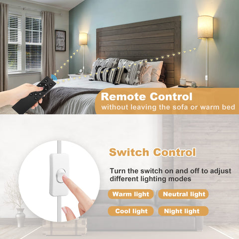 GOODATE includes two 8W LED bulbs delivering 810 lumens of soft light