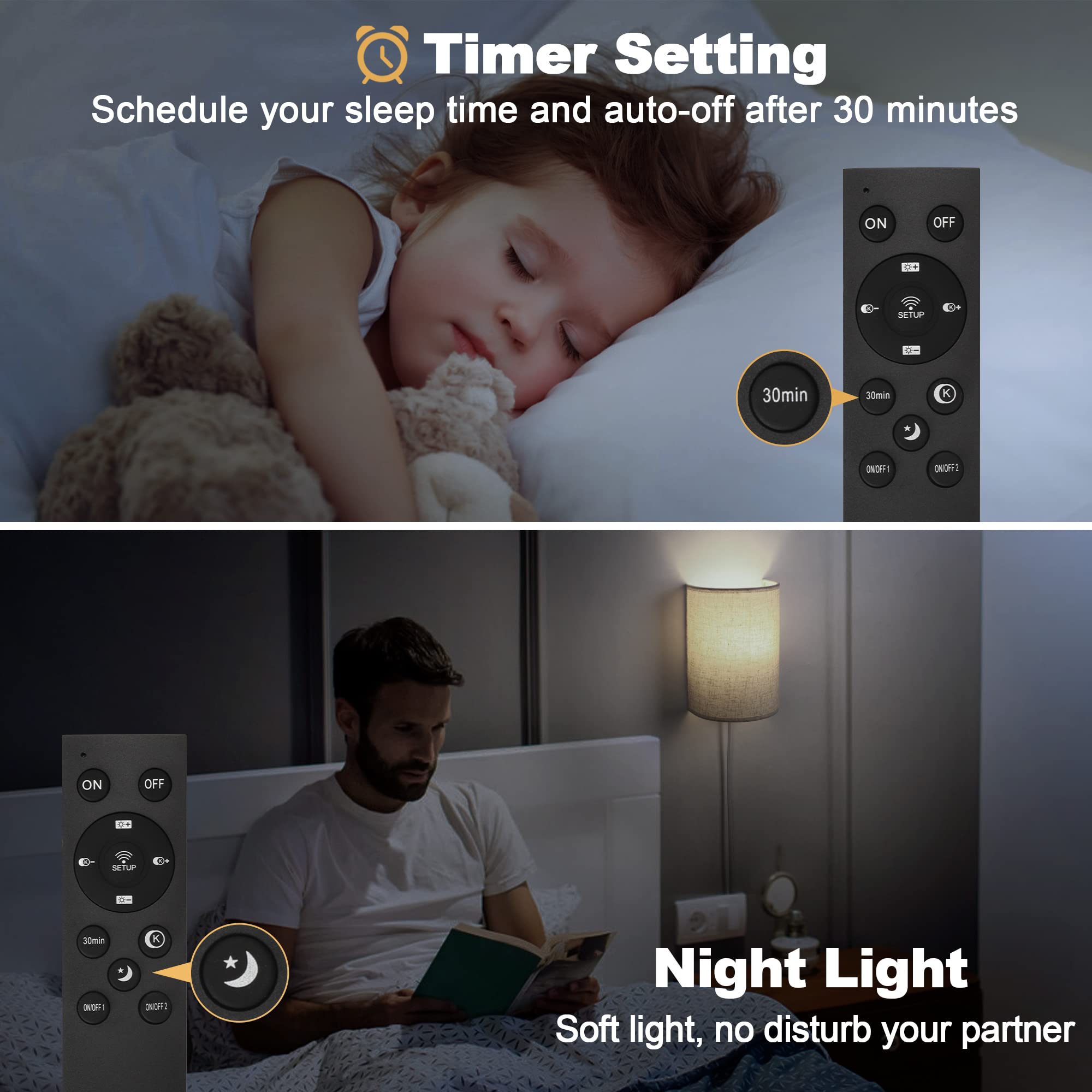 GOODATE night light mode provides gentle illumination for evenings