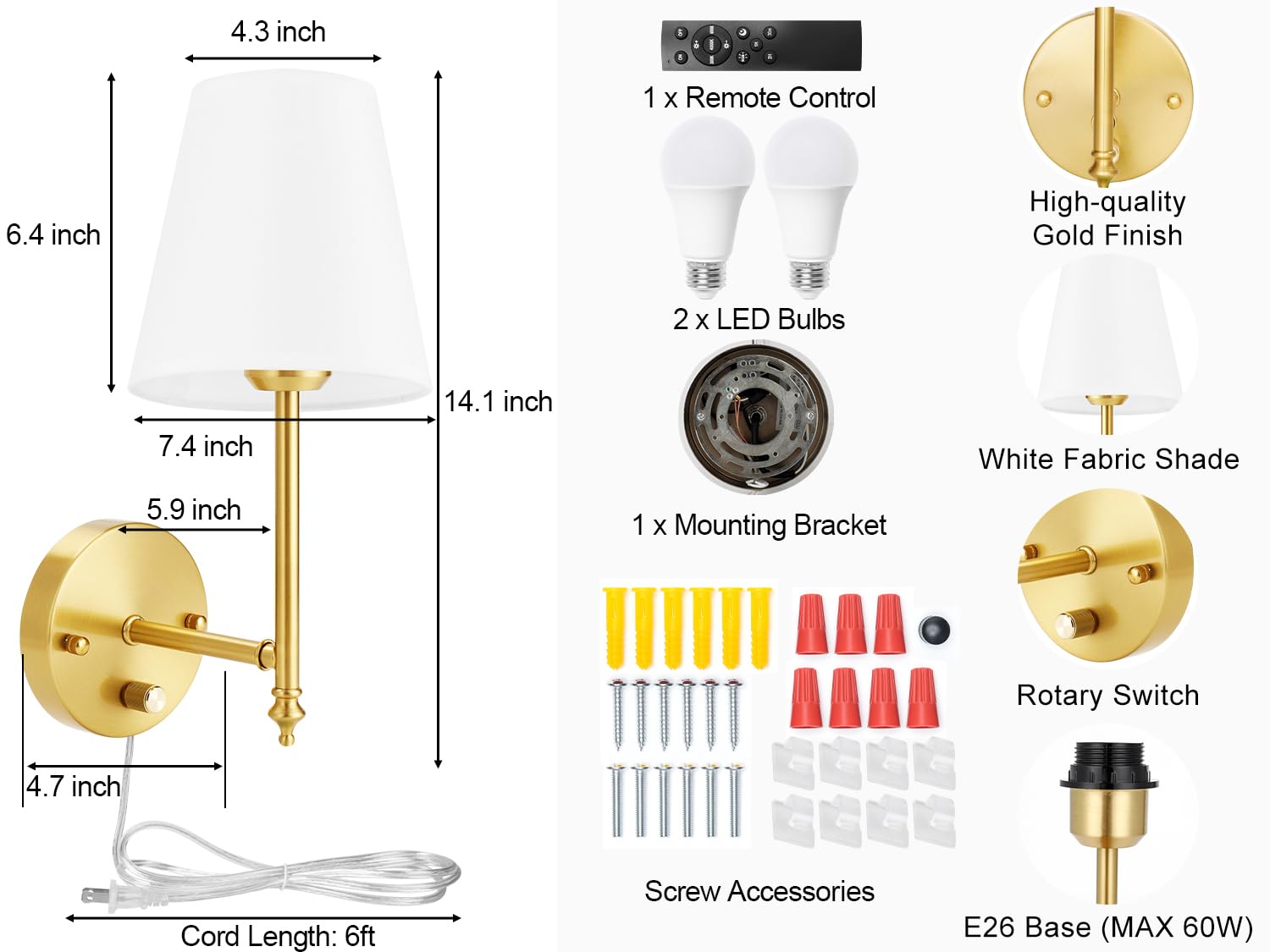 GOODATE 810-lumen dimmable LED bulbs deliver soft, glare-free illumination.