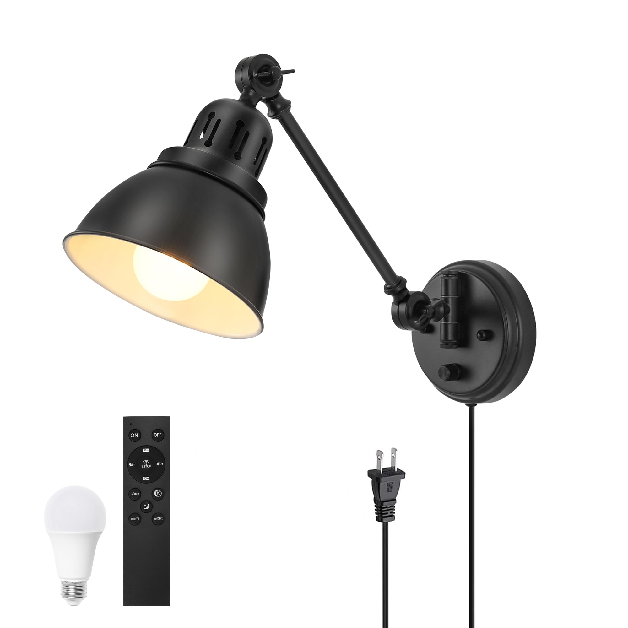 GOODATE wall sconce suitable for bedroom, living room, and office spaces.