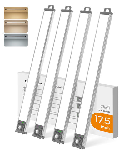 GOODEA 17.5-inch under-cabinet light panel delivers even brightness for kitchen tasks.