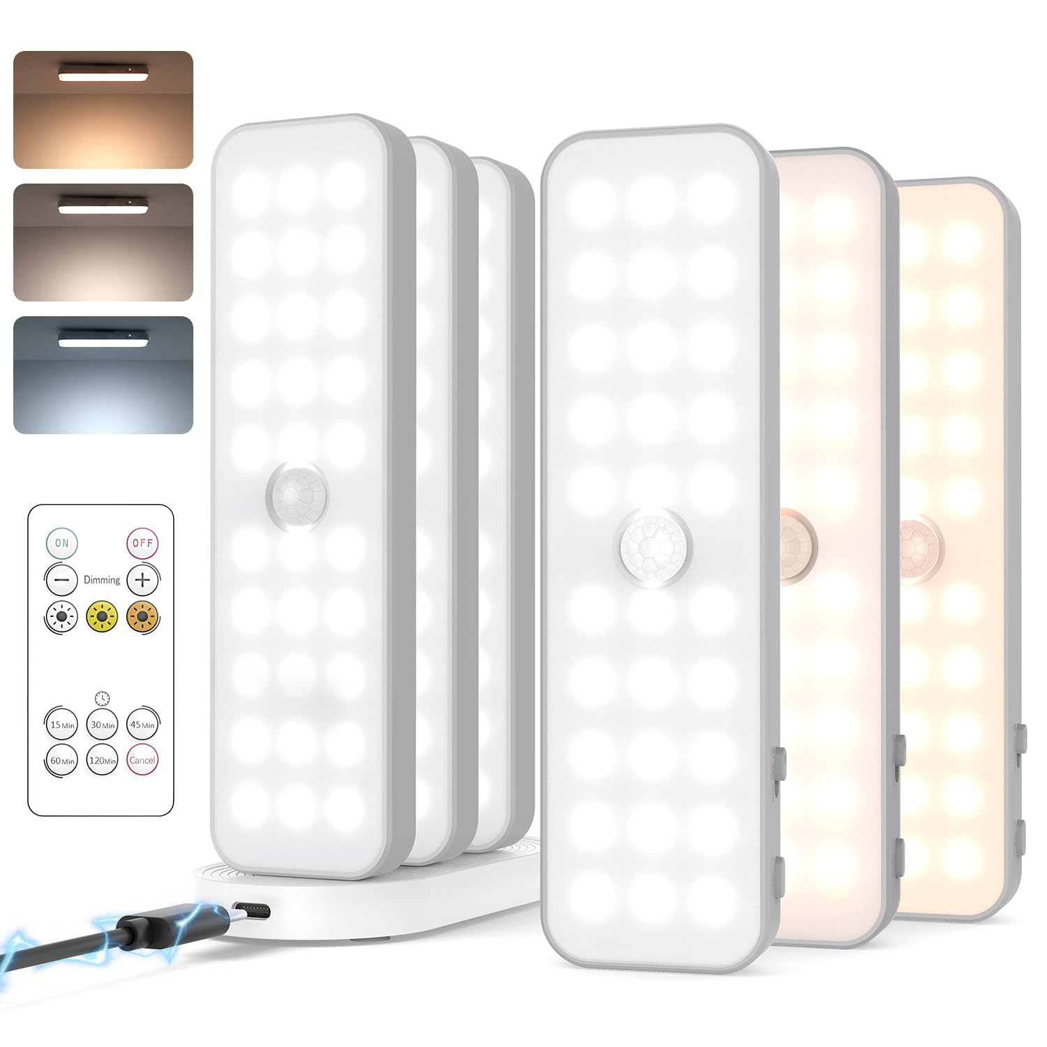 Goodea six-pack under-cabinet lights with wireless charging for a clutter-free kitchen