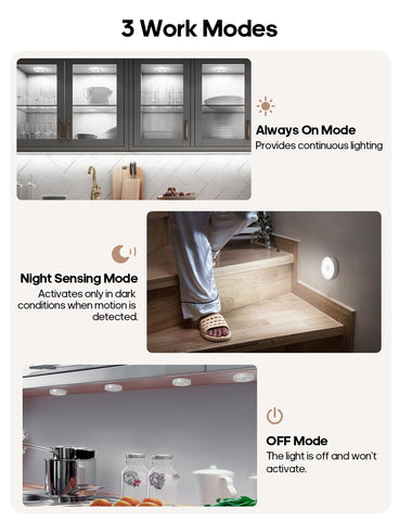 Goodea under-cabinet light provides 10 brightness levels via IR remote for precision.