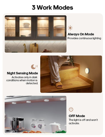 Goodea dimmable compact night light blends with decor.