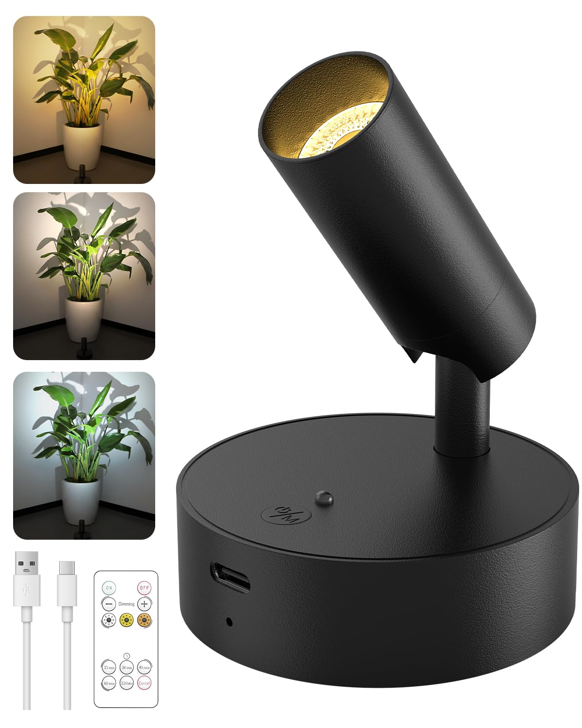 GOODEA indoor spotlight with remote showcases flexible placement for artwork and plants