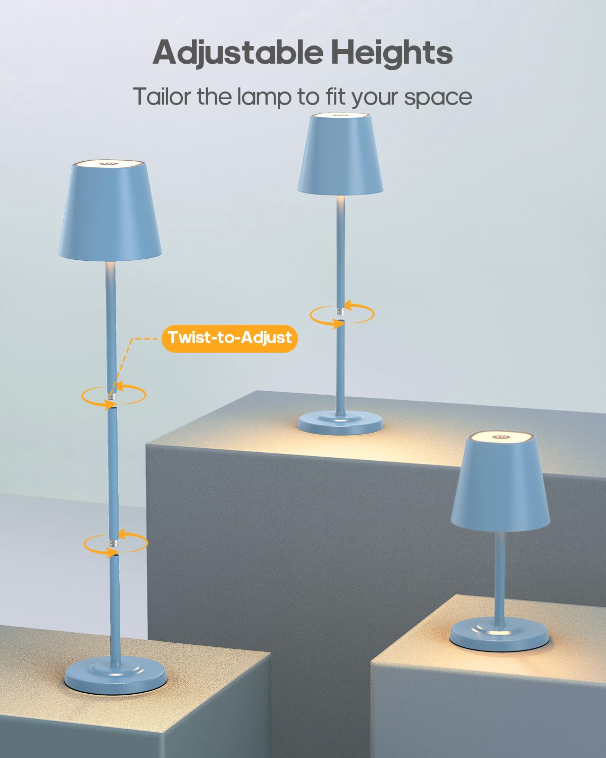 GOODEA 5500mAh battery powered lamp for extended cordless use