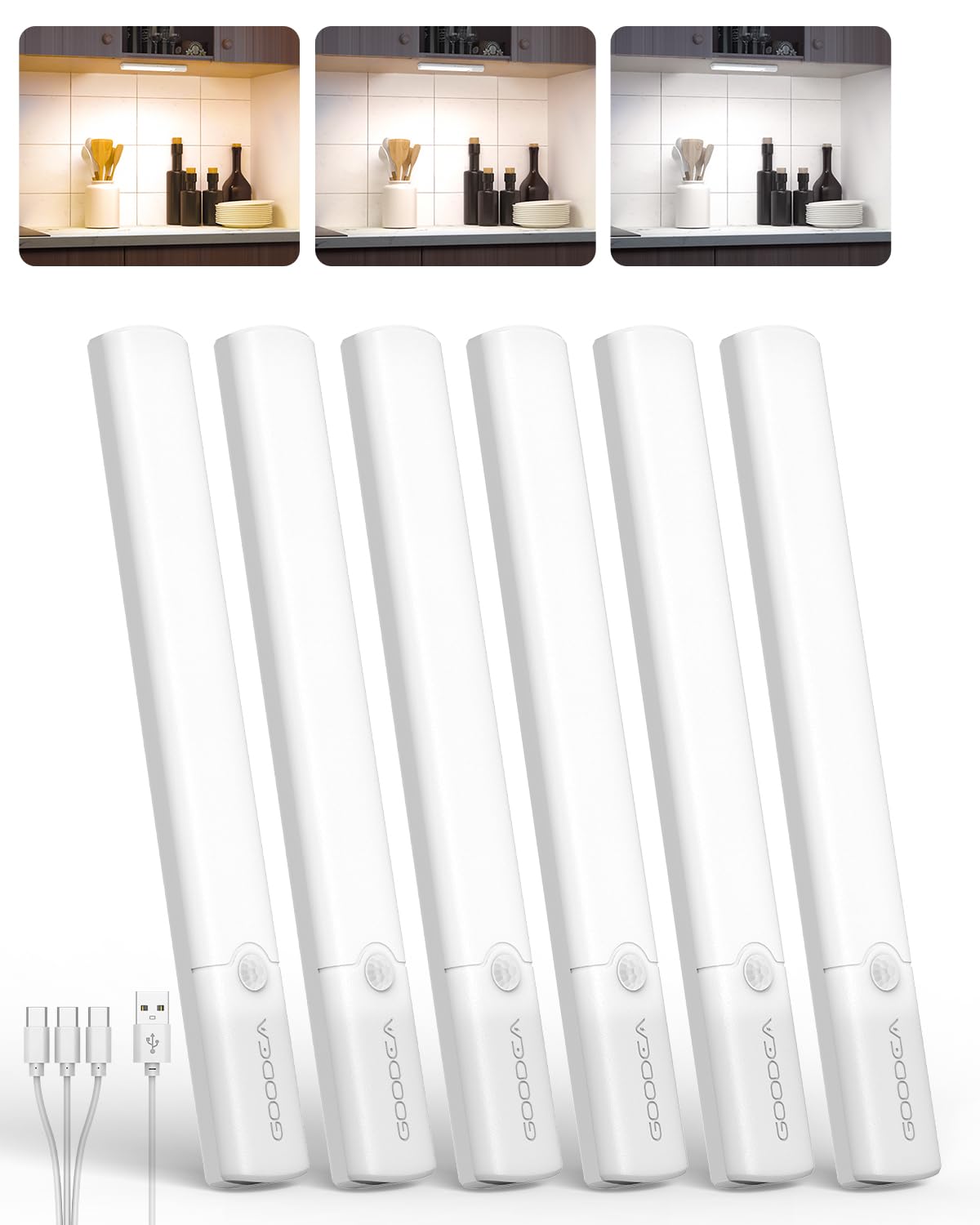 Goodea motion sensor light indoors with auto activation for hands-free illumination