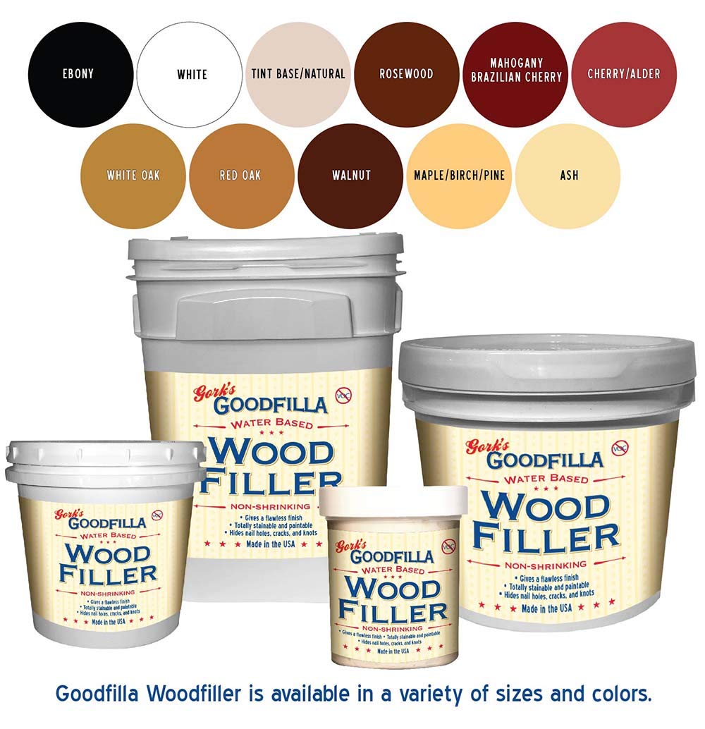 Filling knots on furniture with Goodfilla wood filler