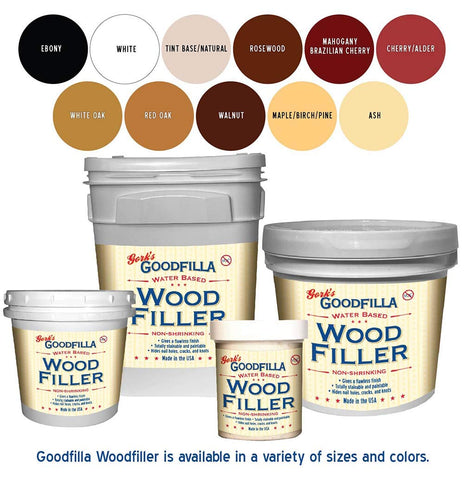 Filling knots on furniture with Goodfilla wood filler