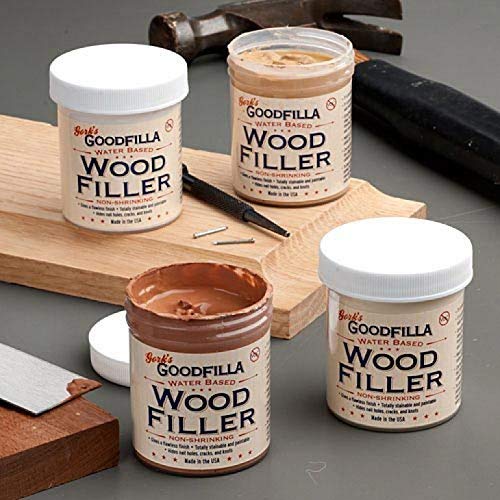 Zero VOC label on Goodfilla wood filler package