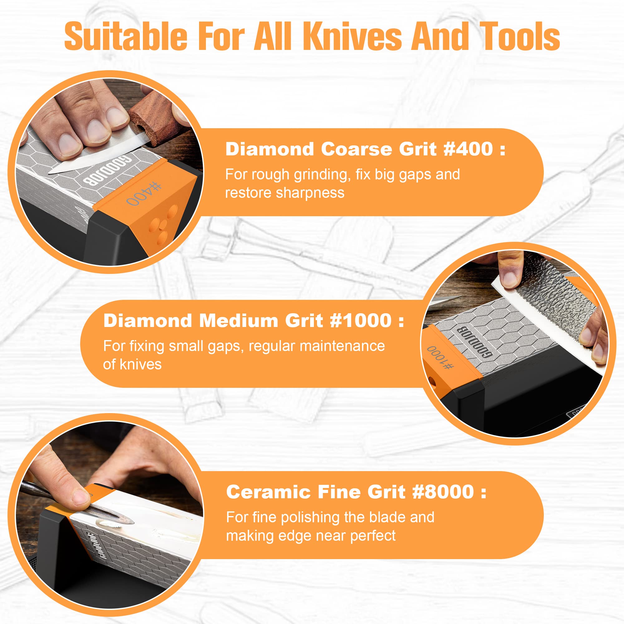 Goodjob Ceramic Stone 8000 grit for ultra-fine blade finishing