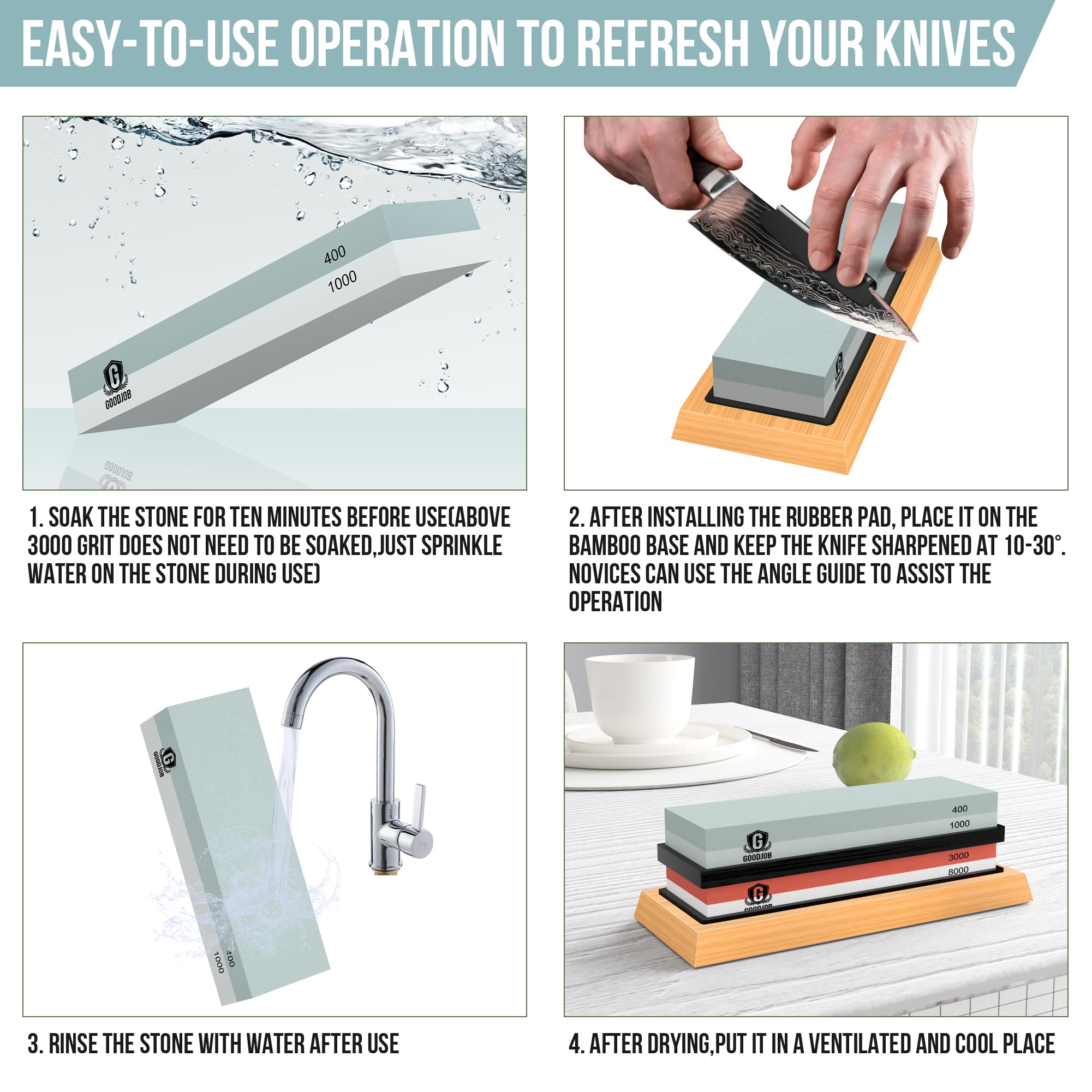 Cut-resistant gloves protect hands during sharpening