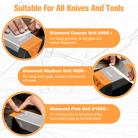 goodjob extra-large diamond sharpening stone 1000 grit fine polishing