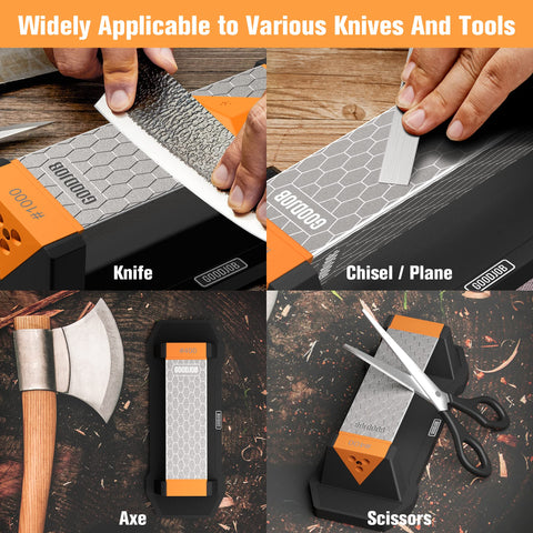 Goodjob non-slip base keeps stone steady during sharpening