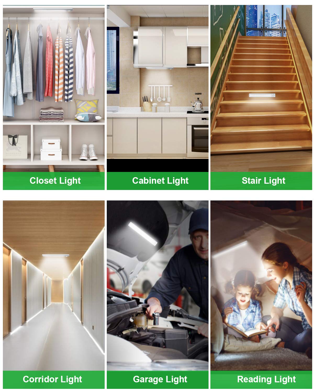 Goodland magnetic strip installation detail highlights easy, tool-free mounting.