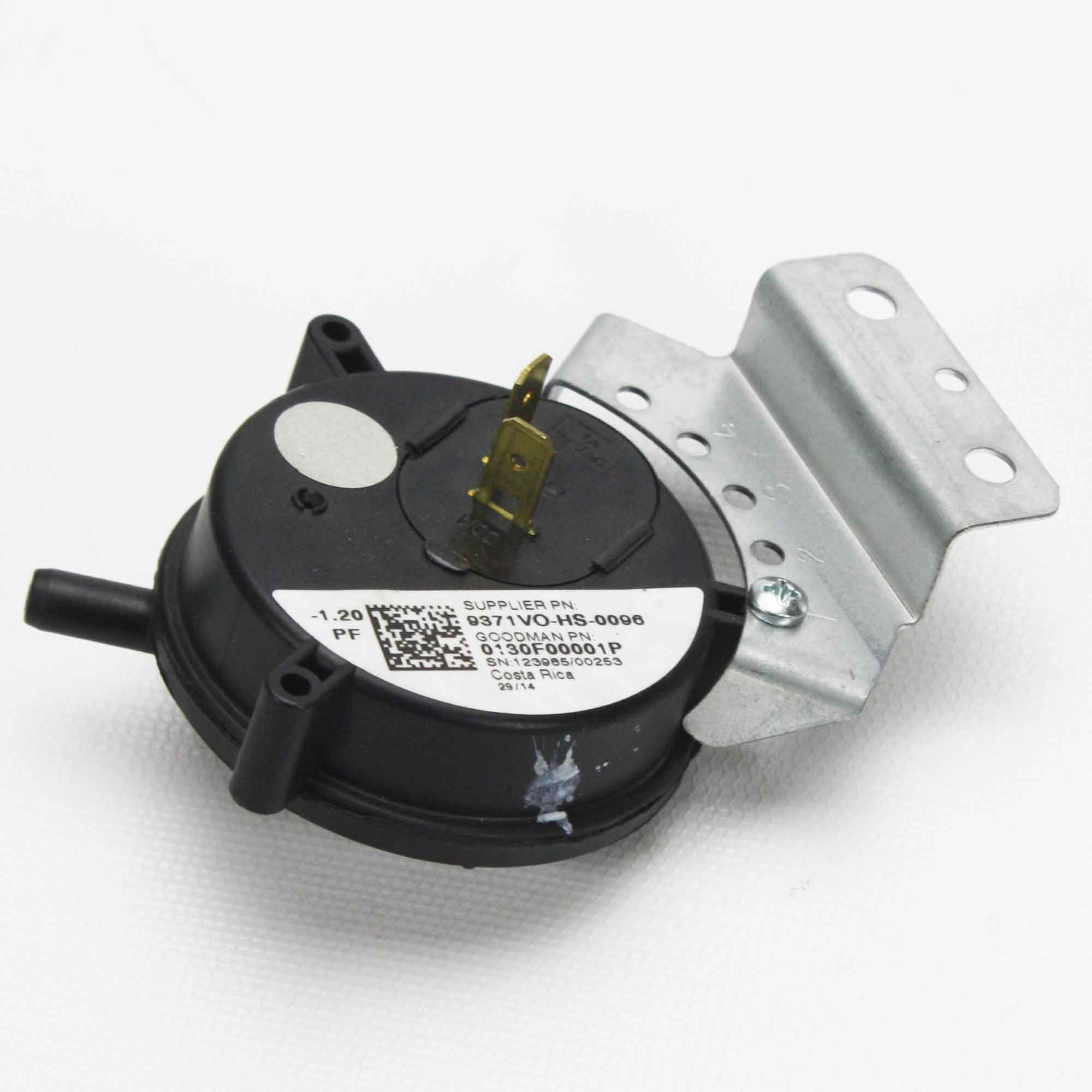Goodman 0130F00001P pressure switch closeup for furnace reliability and diagnostics