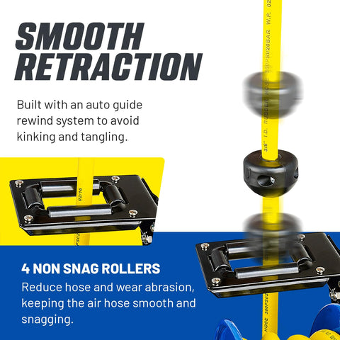 Goodyear L-shaped base provides stable mounting.