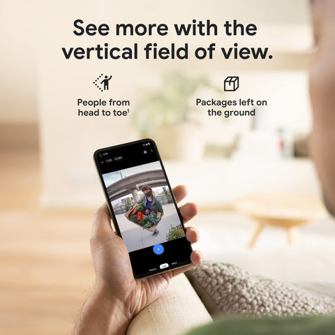 Google Nest Doorbell Battery activity zones monitor busy doorway areas
