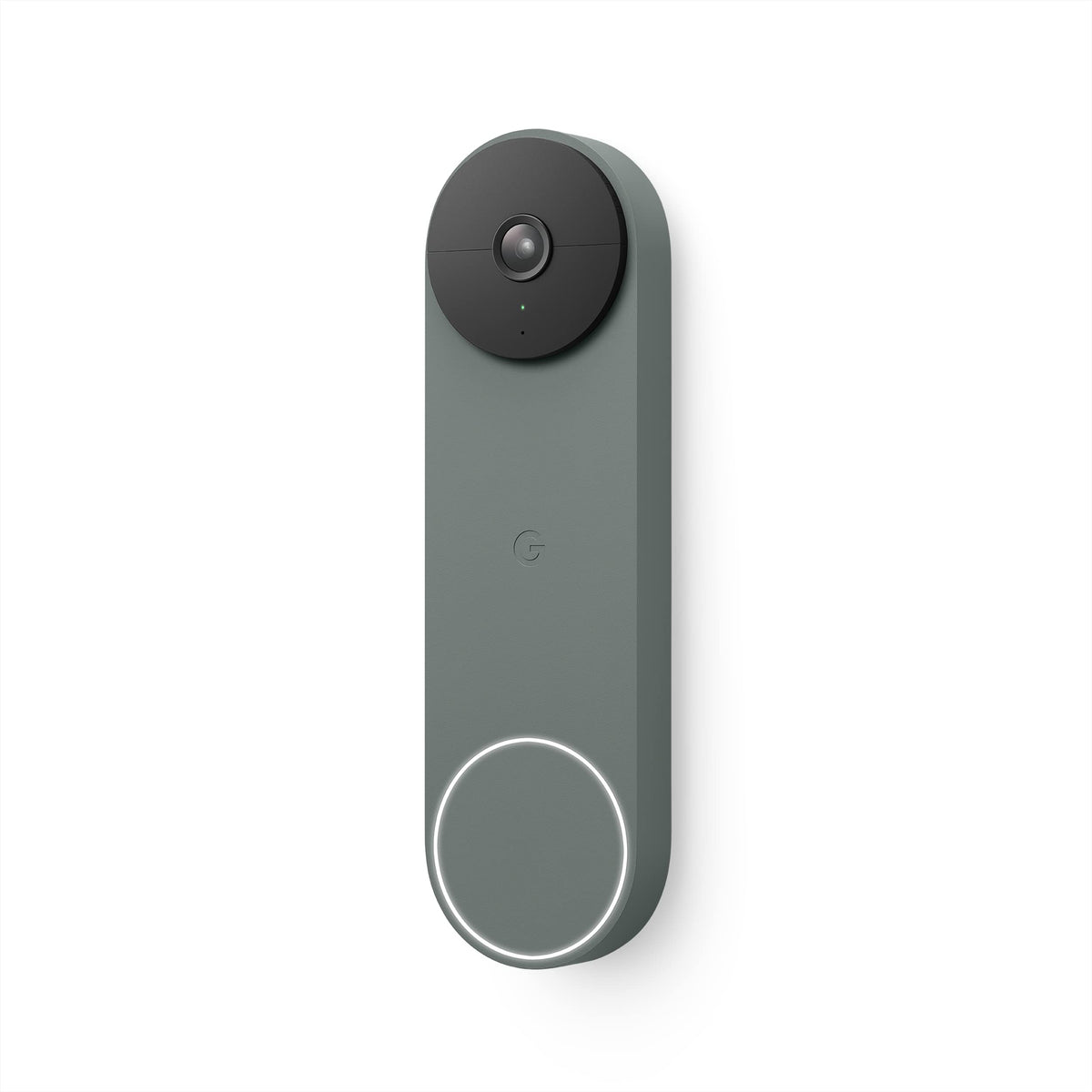 Google Nest Doorbell Battery front view shows HD video for doorstep monitoring