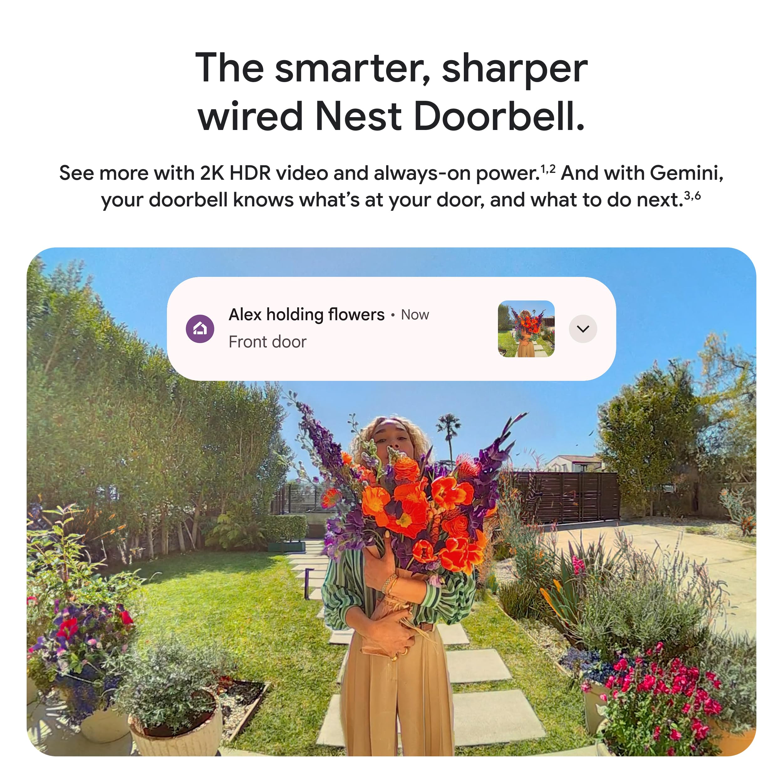 Nest Doorbell live view for real-time doorstep monitoring