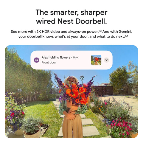 Nest Doorbell live view for real-time doorstep monitoring