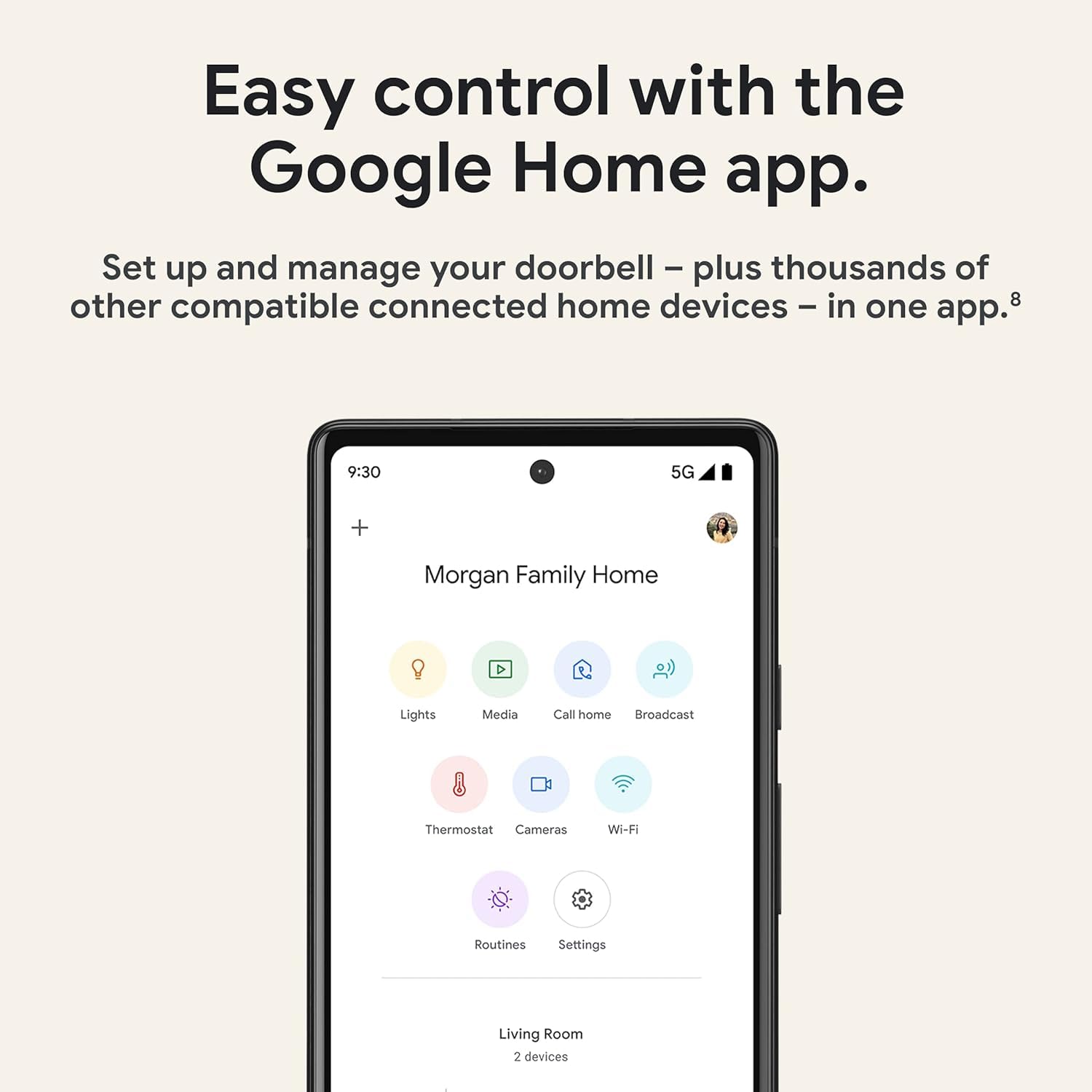 Google Nest Doorbell Pro Snow — HDR display preserves detail in sun and shadow