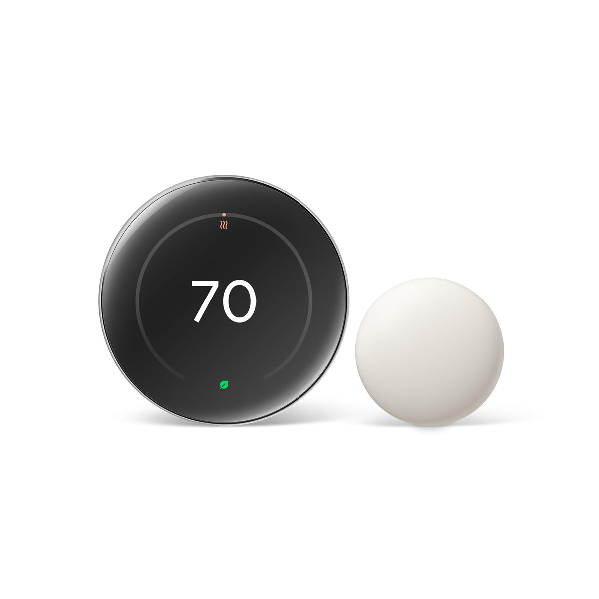 Google Nest Learning Thermostat 4th Gen display shows room temperature at a glance