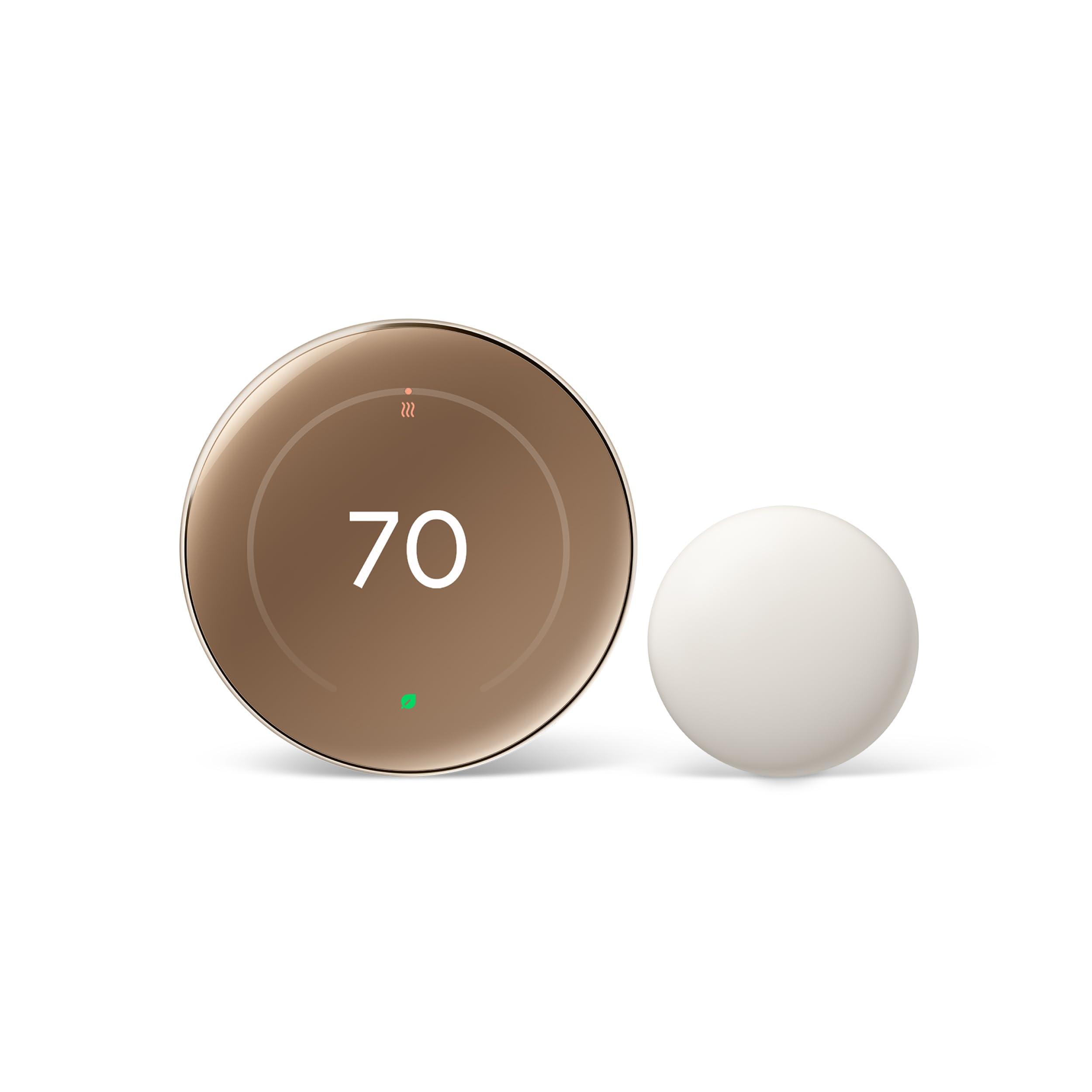Google Nest Learning Thermostat 4th Gen display shows room temperature at a glance.
