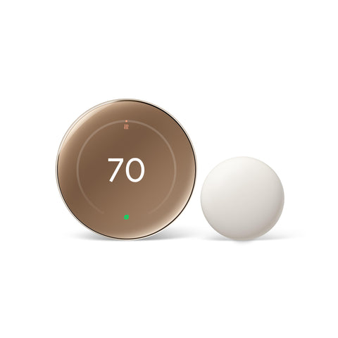 Google Nest Learning Thermostat 4th Gen display shows room temperature at a glance.