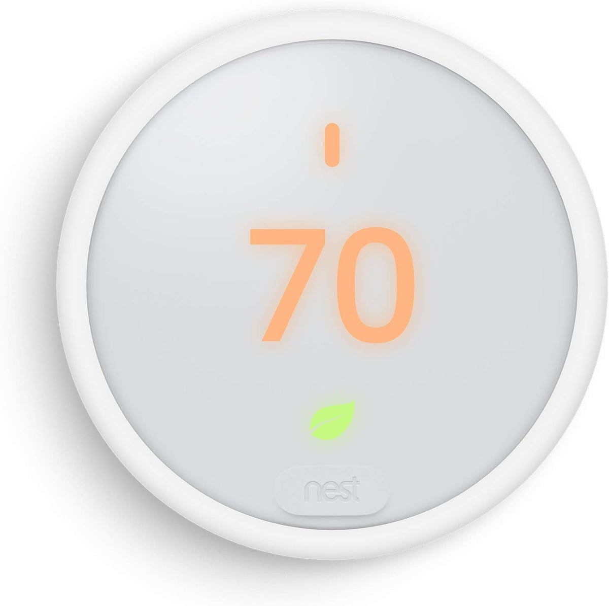 Google Nest Learning Thermostat E bundle box front, ready for easy setup and energy savings.