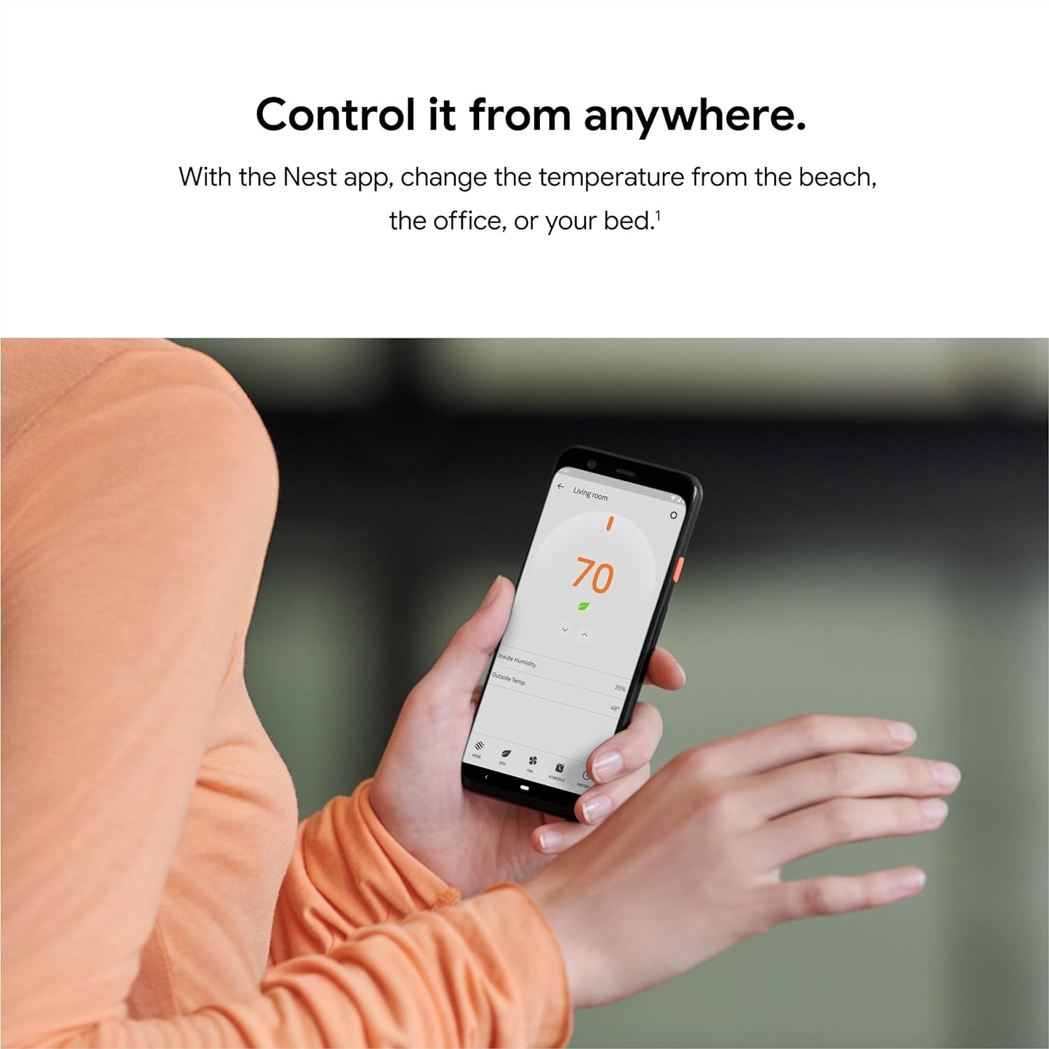 Google Nest Learning Thermostat E digital display with clear interface and controls.
