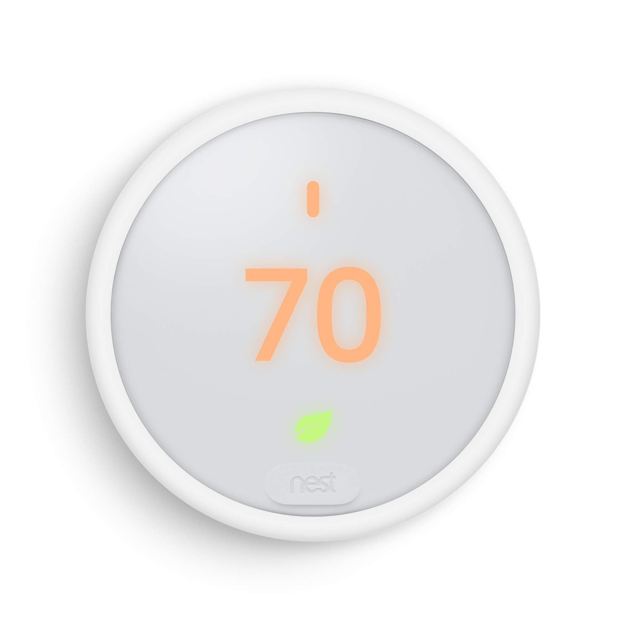 Google Nest Learning Thermostat E remote control lets you adjust temps from any device.