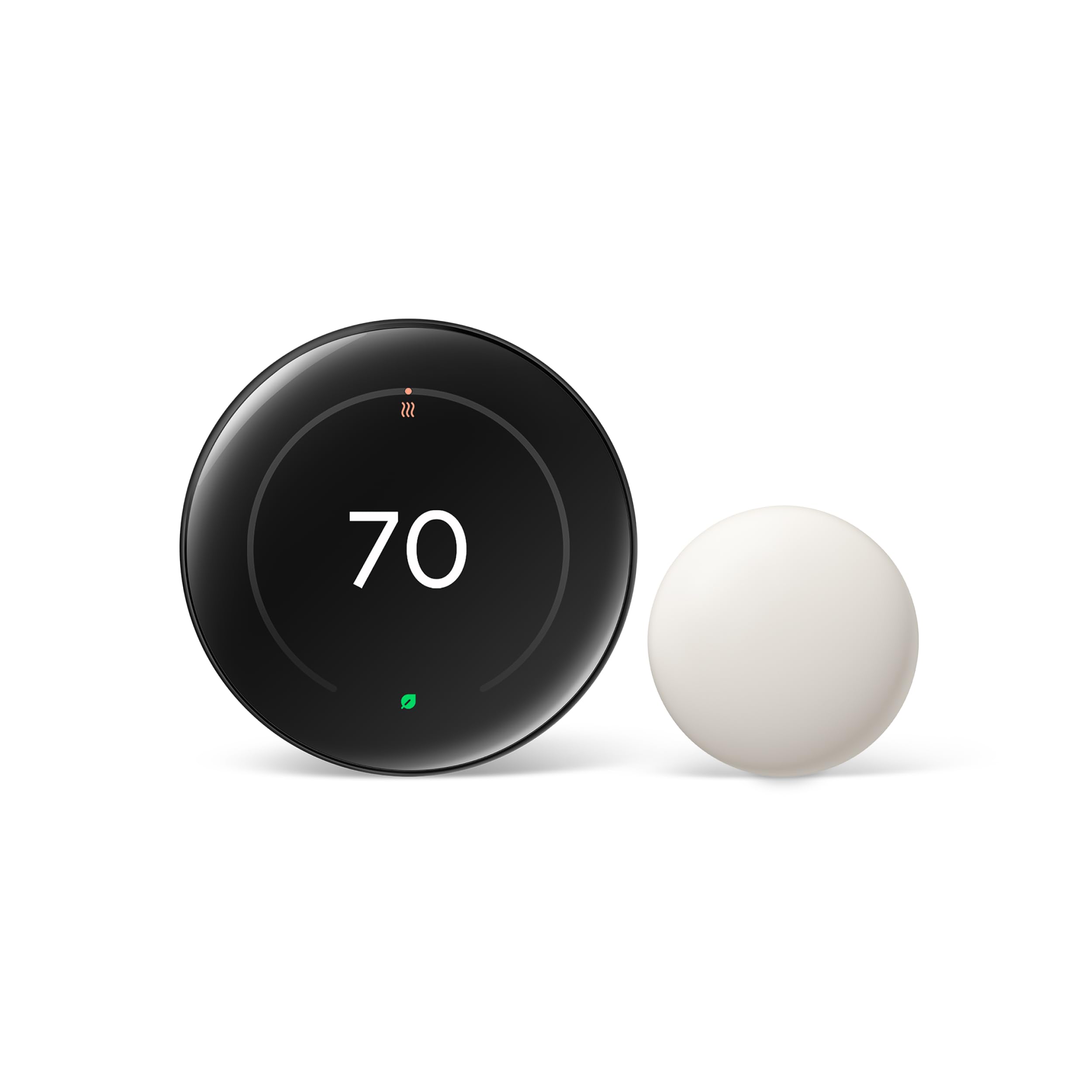 Google Nest Learning Thermostat Obsidian front view with energy-saving design