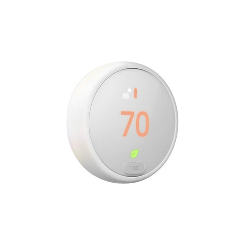 Google Nest T4000ES thermostat front view with frosted display for subtle home integration