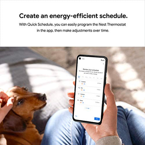 Google Nest Thermostat with compatible HVAC icons on display.