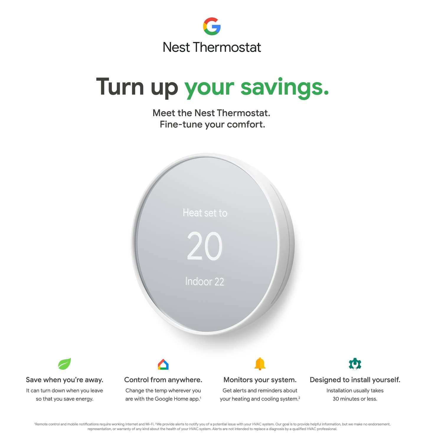 Google Nest Thermostat schedule view highlights personalized comfort.