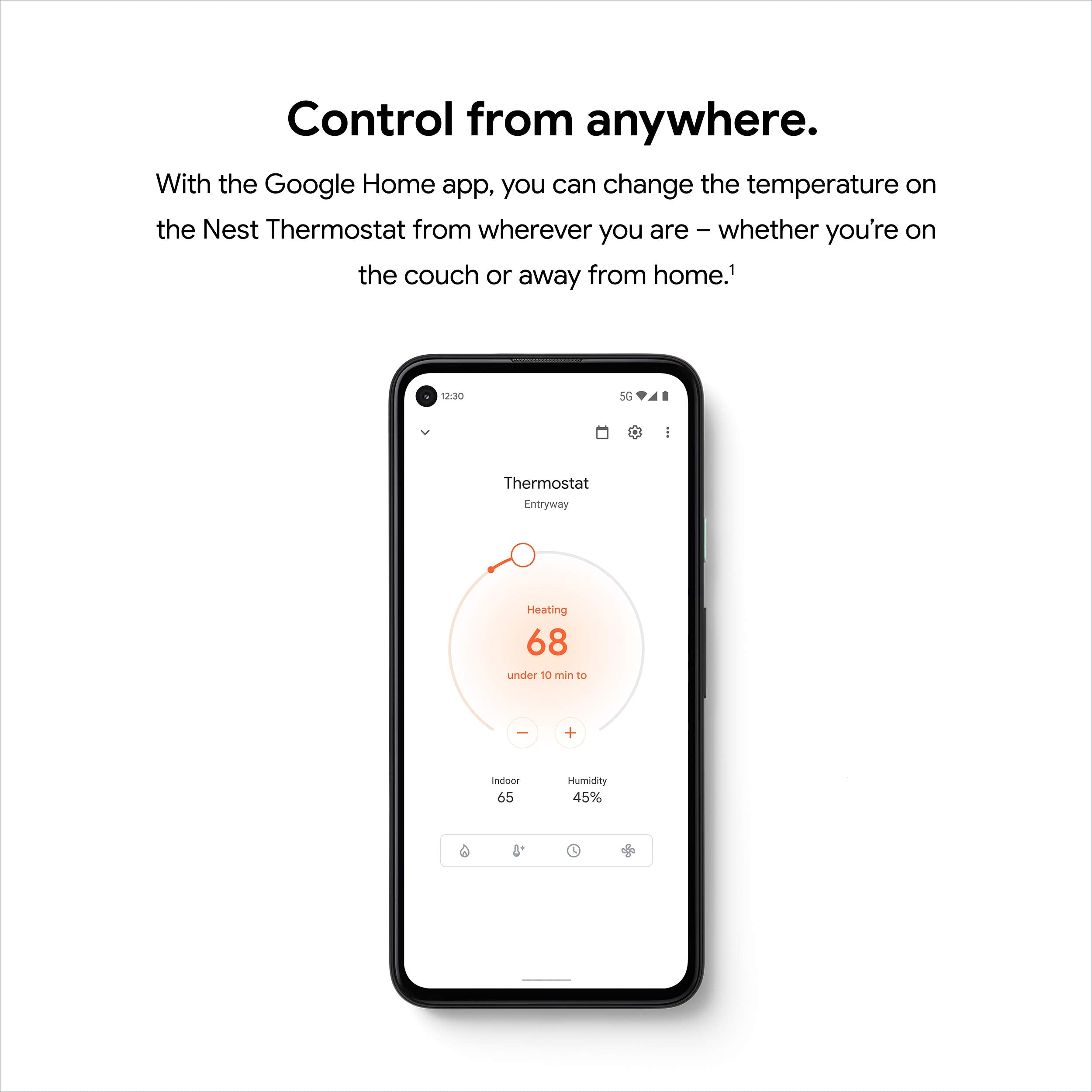 Google Nest Thermostat Snow energy savings interface with optimized schedules