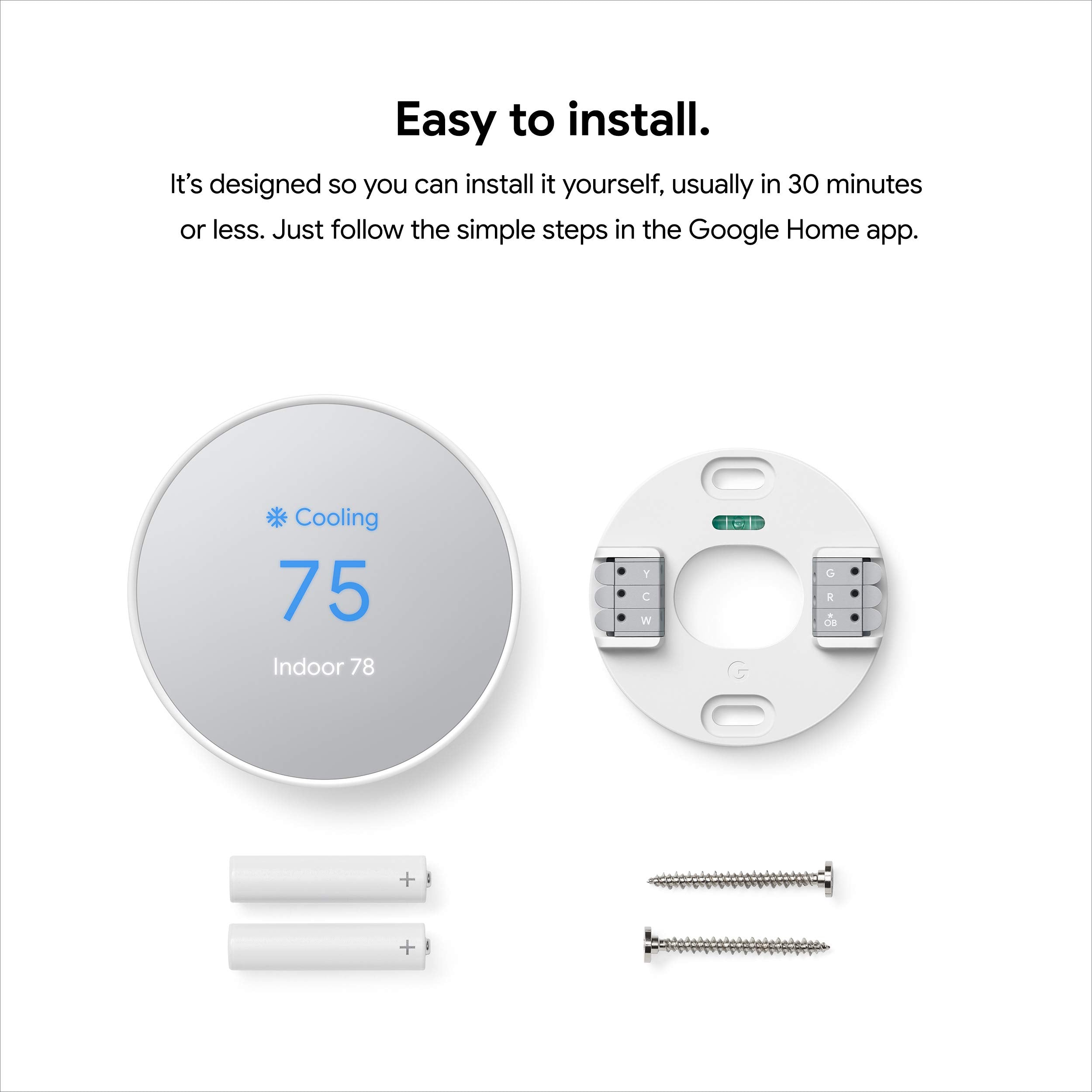 Google Nest Thermostat Snow Google Home integration on a smart hub