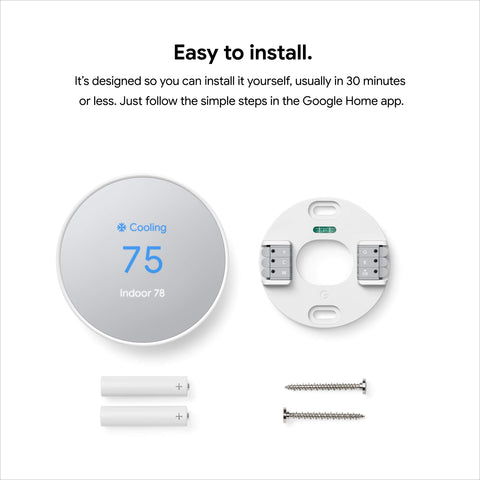 Google Nest Thermostat Snow Google Home integration on a smart hub