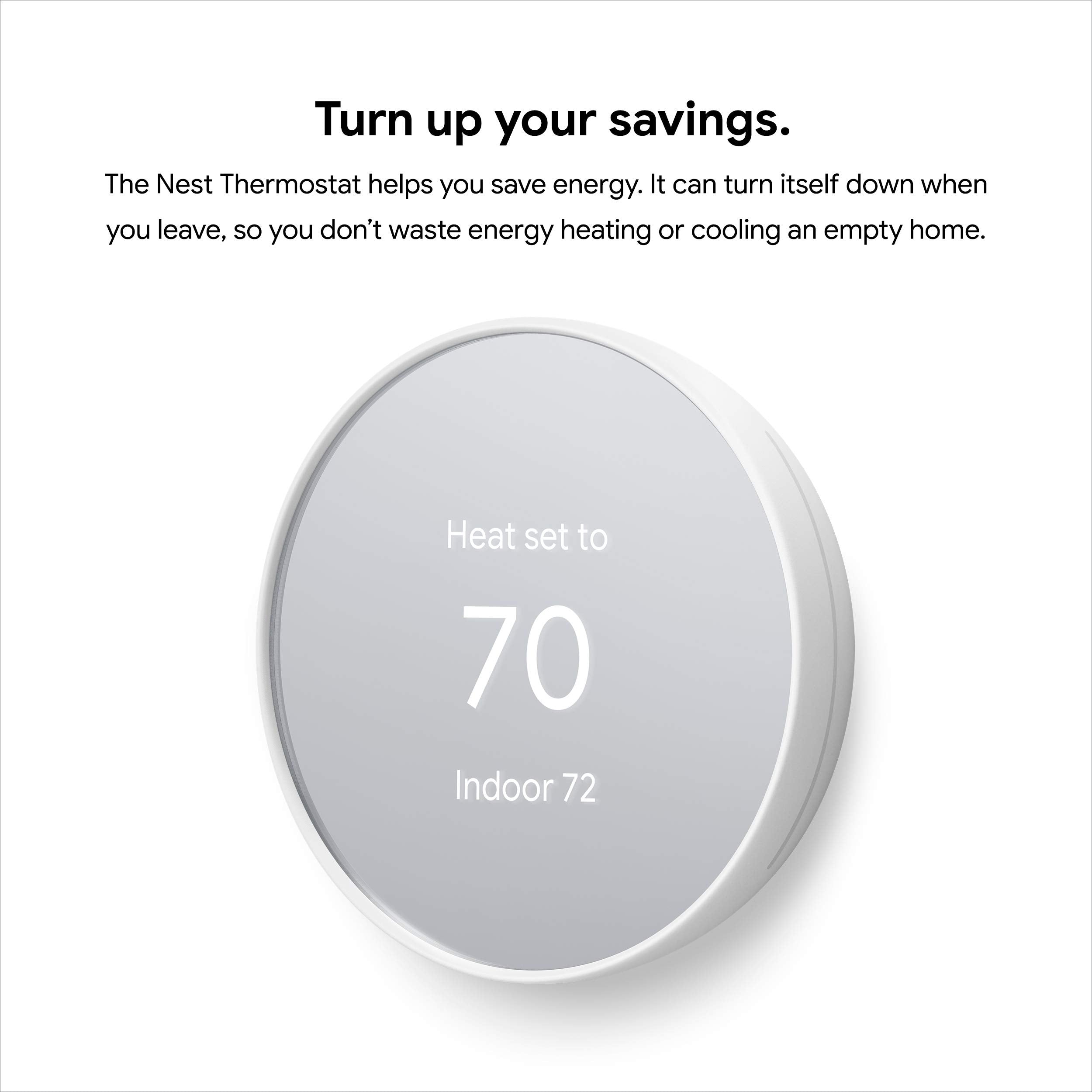 Google Nest Thermostat Snow wall mount close up showing easy installation