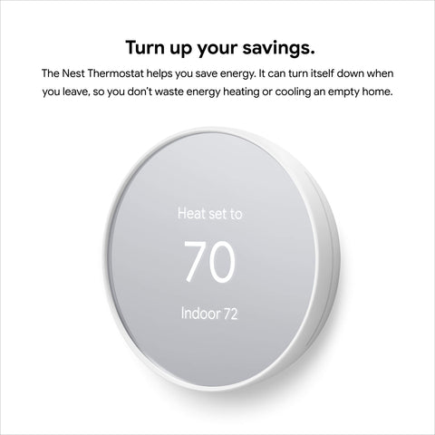 Google Nest Thermostat Snow wall mount close up showing easy installation