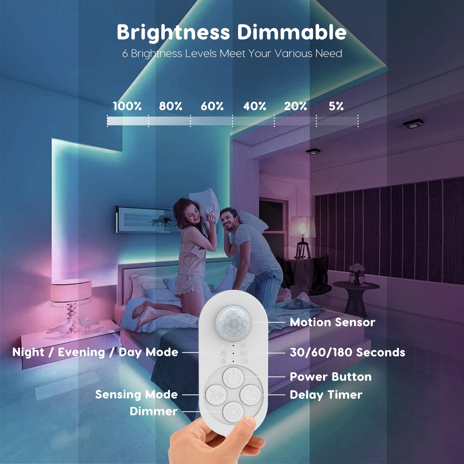 GOOMEEYA 16.4ft LED strip with warm 3000K tone