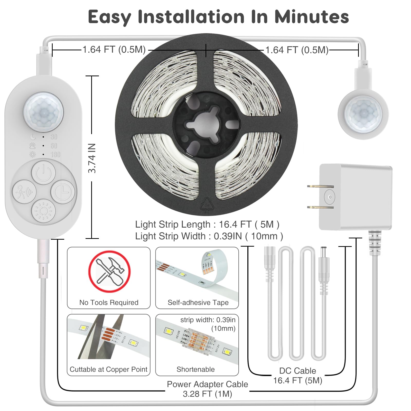 GOOMEEYA energy-saving 6W LED strip minimizing power use