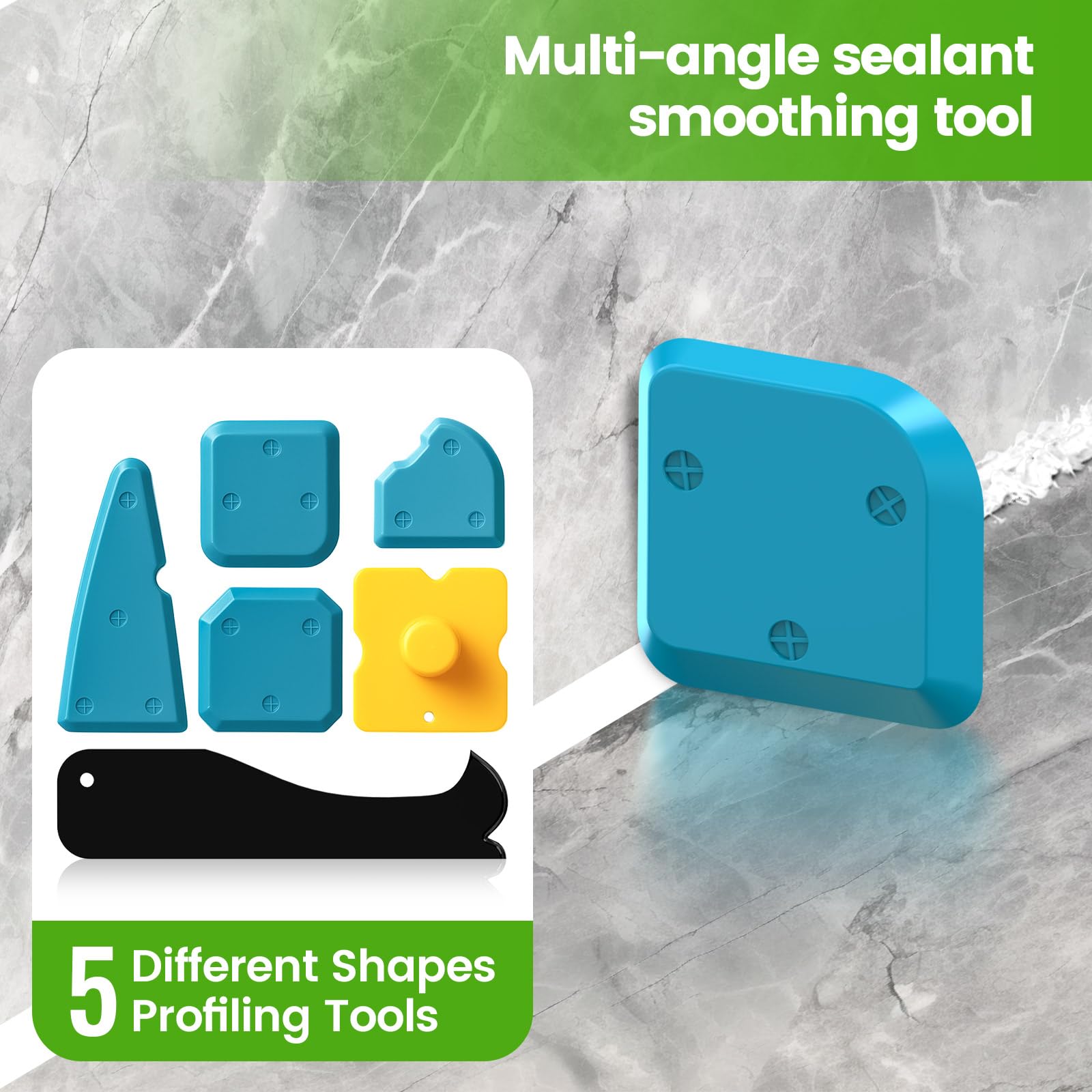 Goopreen edge smoothing creates clean sealing lines on tiles.