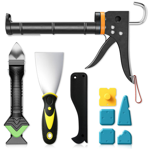 Goopreen professional caulk gun kit in use for smooth bathroom sealing
