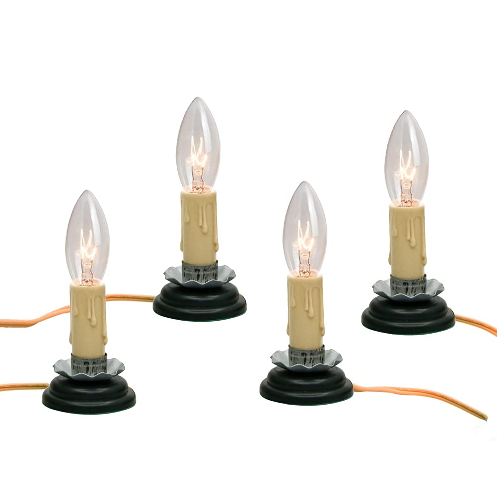 Goothy 3 inch ivory electric candle set ready for window display