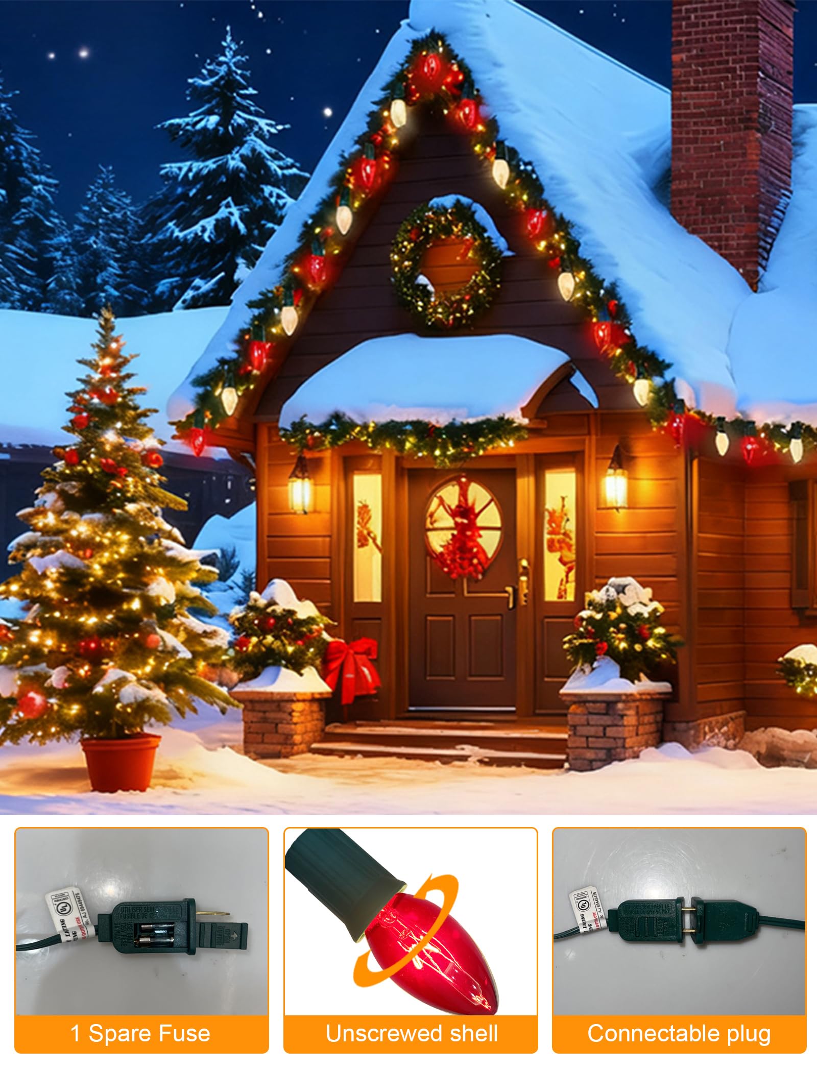 GOOTHY connectable outdoor lights showing end-to-end setup