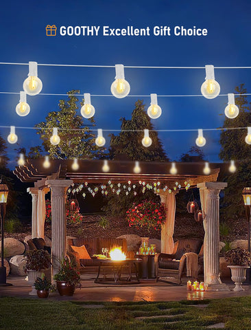 Goothy IP44 weatherproof rating for year-round outdoor use.